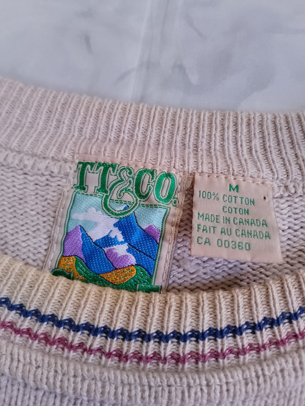 Vintage 90s TT&Co. Sport Knit Stripes Sweater