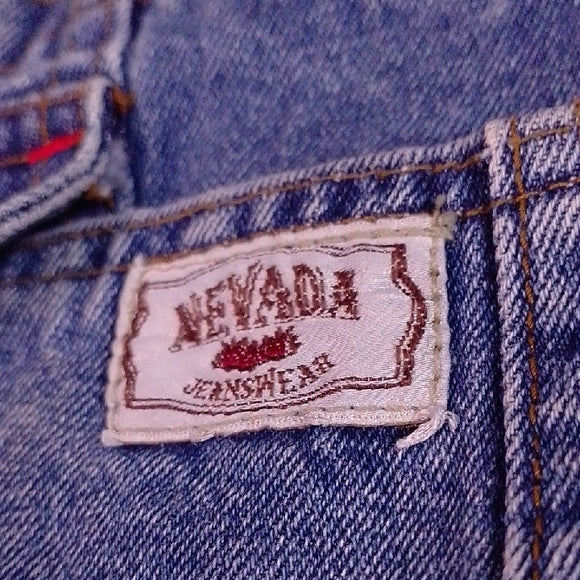 Vintage 90s NEVADA Blue Denim Overalls Workwear UNISEX