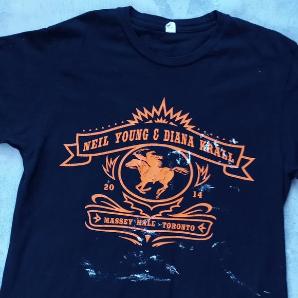 Neil Young & Diana Krall Massey Hall Toronto 2014 Tour Band T-Shirt