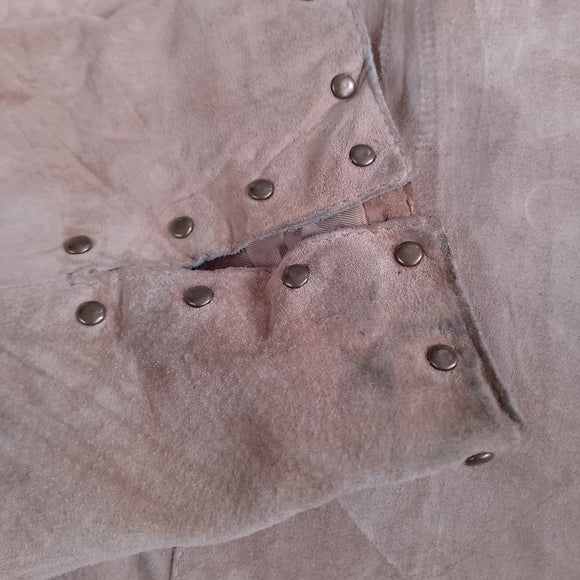 DANIER Women's Tan Suede Studded Jacket