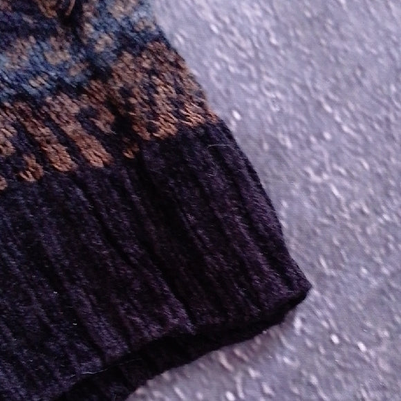 Vintage 90s GEOFFREY BEENE Striped Knit Grandpa Sweater