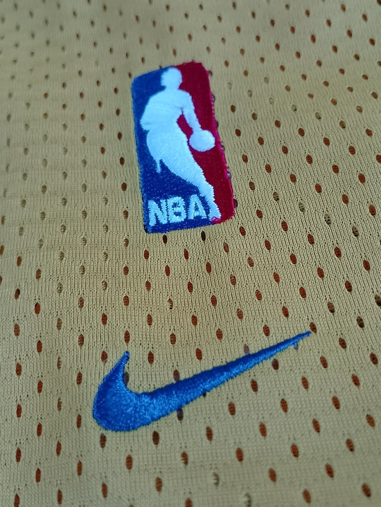 Vintage Team Nike NBA Yellow &amp; Black Mesh Basketball Jersey