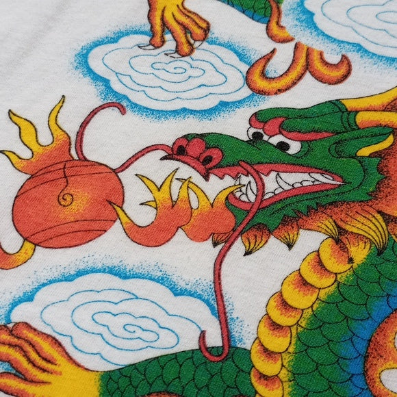 VINTAGE 90s Singapore Flying Dragon Single Stitch T-Shirt