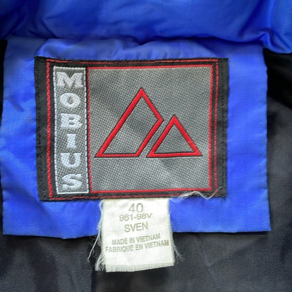 Vintage Mobius Goose Down Big Blue Puffer Vest UNISEX