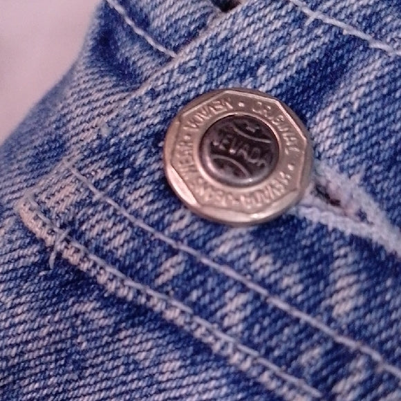 Vintage 90s NEVADA Blue Denim Overalls Workwear UNISEX