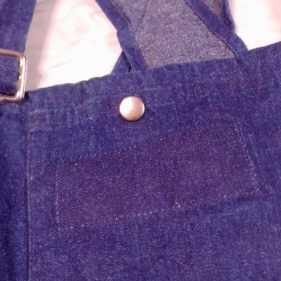 Vintage 90s Dark Blue Denim Overalls Workwear