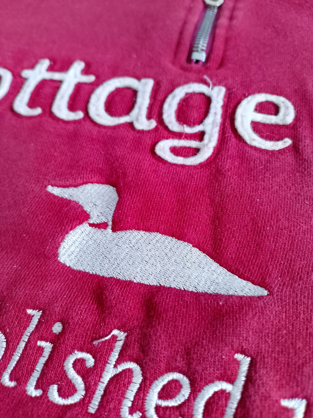 Vintage Cottage Life Loon Red Sweater