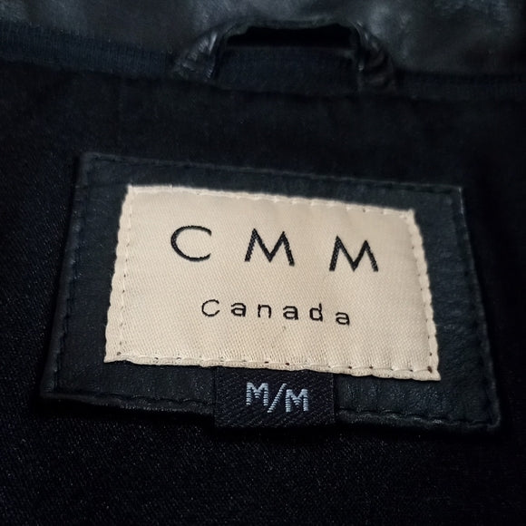 Vintage CMM CANADA Black Leather Jacket for Men