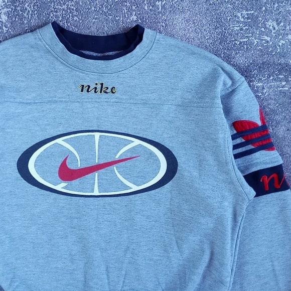 Vintage 90s Nike X Adidas Collab Eboreired Crewneck Sweater