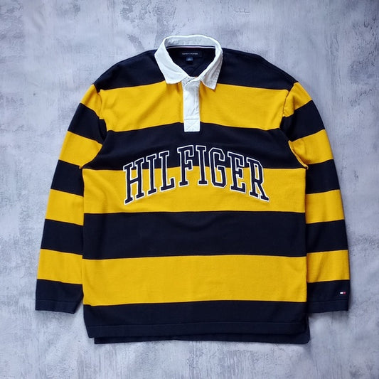 Tommy Hilfiger Strped Blue/Yellow Long Sleeve Shirt