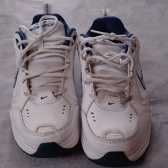 Nike Air Monarch IV Men's White and Navy Sneakers