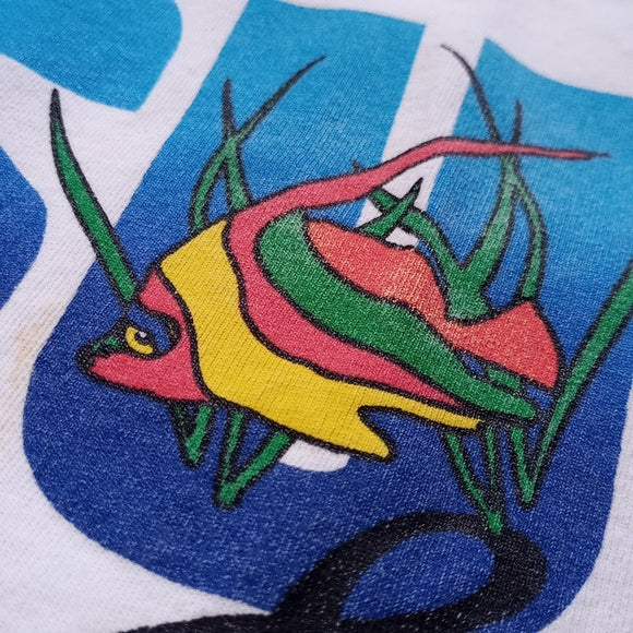 Vintage 90s SUN FUN Cayo Coco Cuba Big Print Graphic T-Shirt