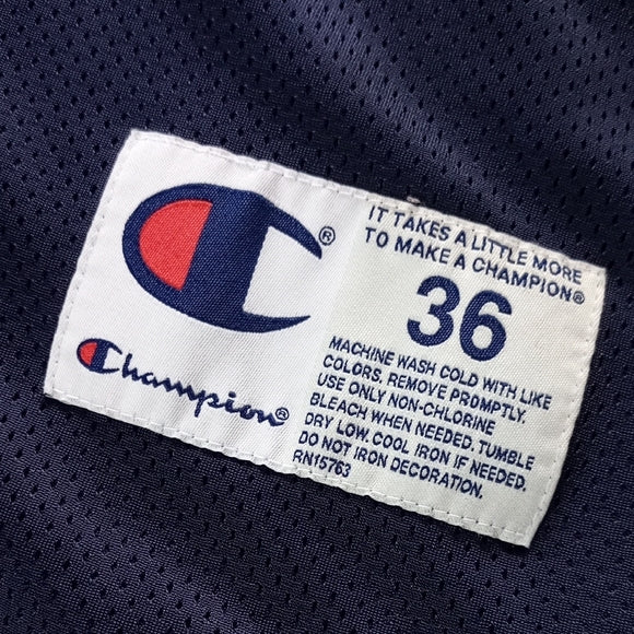 Champion Navy and Red Button-Up Jersey Dress
