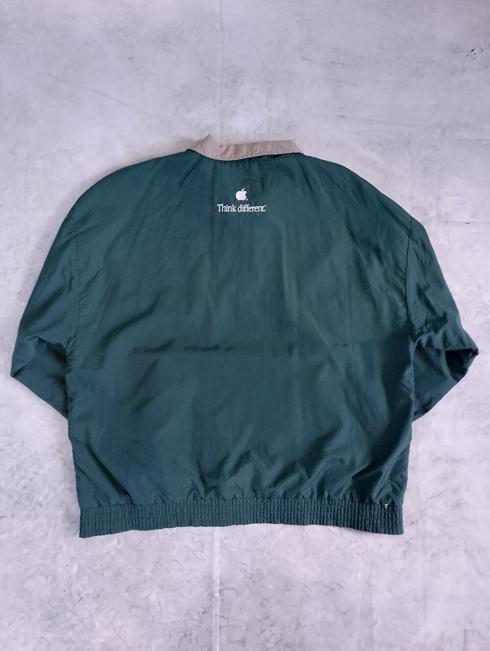 Vintage Apple Computer Think Different Logo Green Jacket