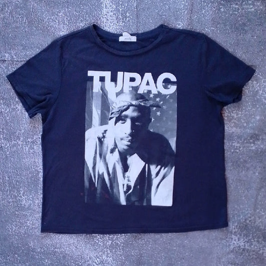 TUPAC AMERICAN FLAG GRAPHIC T-SHIRT