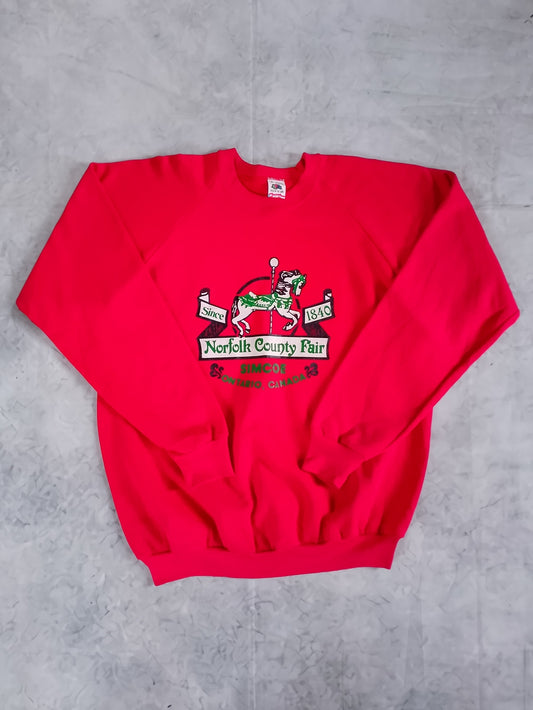 Vintage 90s Norfolk County Fair Simcoe Ontario Crewneck Sweatshirt