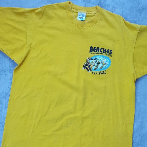 VINTAGE 90s Toronto Beaches International Jazz Festival T-Shirt Single Stitch