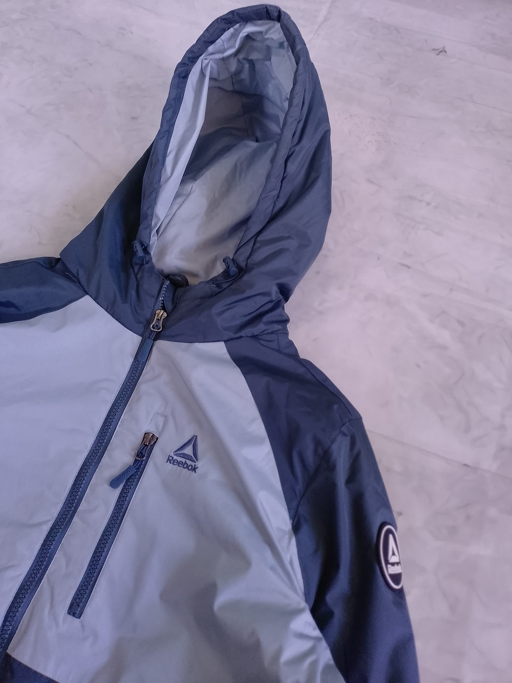 Reebok WOMEN'S Two-Tone Blue Hooded Jacket