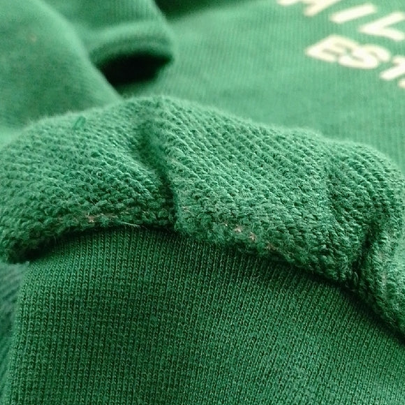 Philosophy EST 1984 Green and White Crewneck Sweater TEAR AWAY G.E.M.