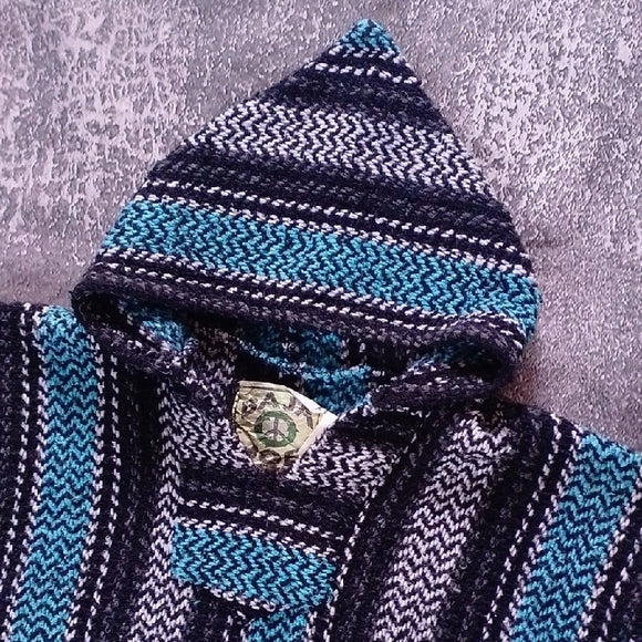 Striped Blue and Black Women's Sweater