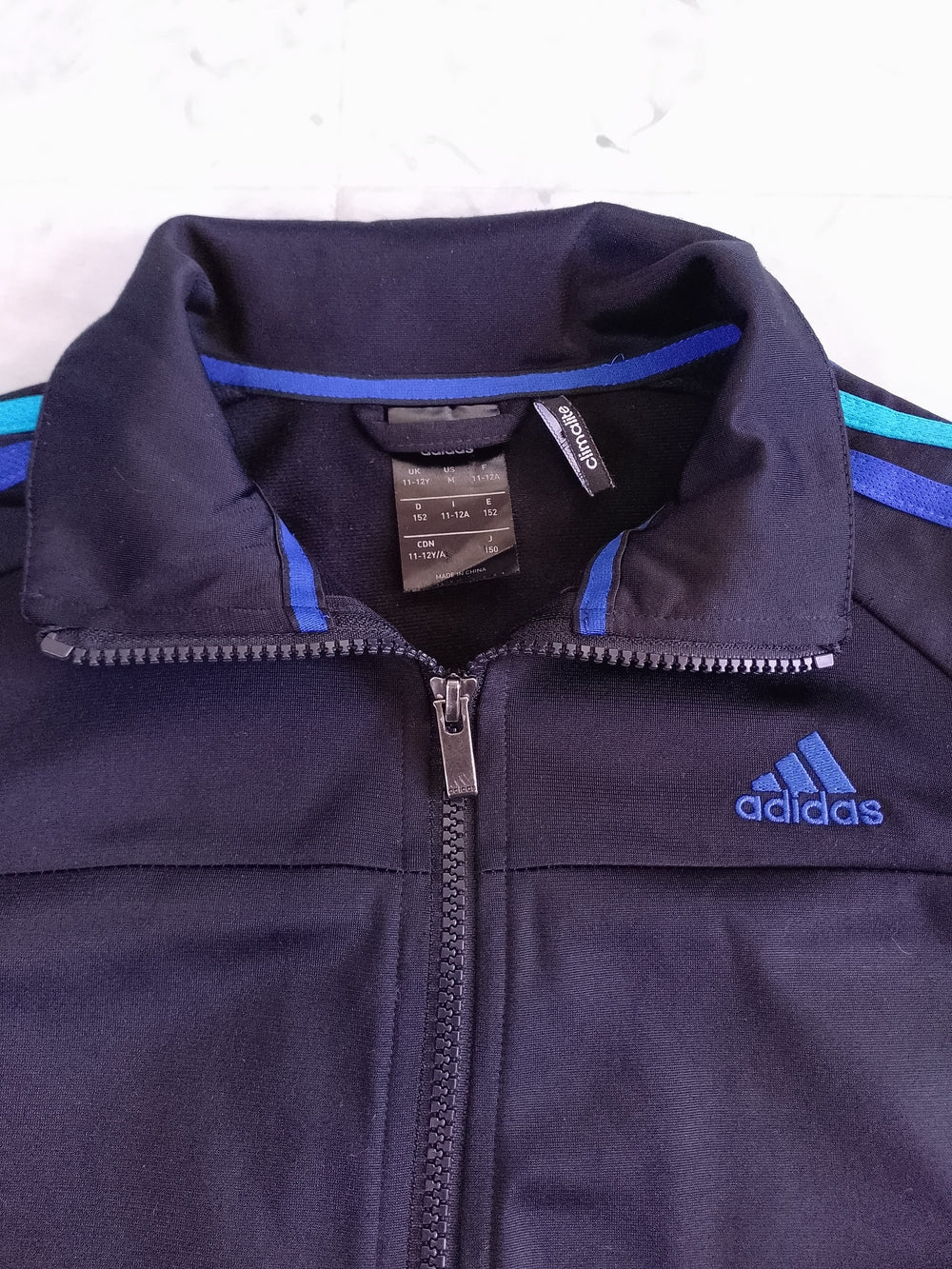 Adidas Track Jacket with Blue Stripe Detail Climalite