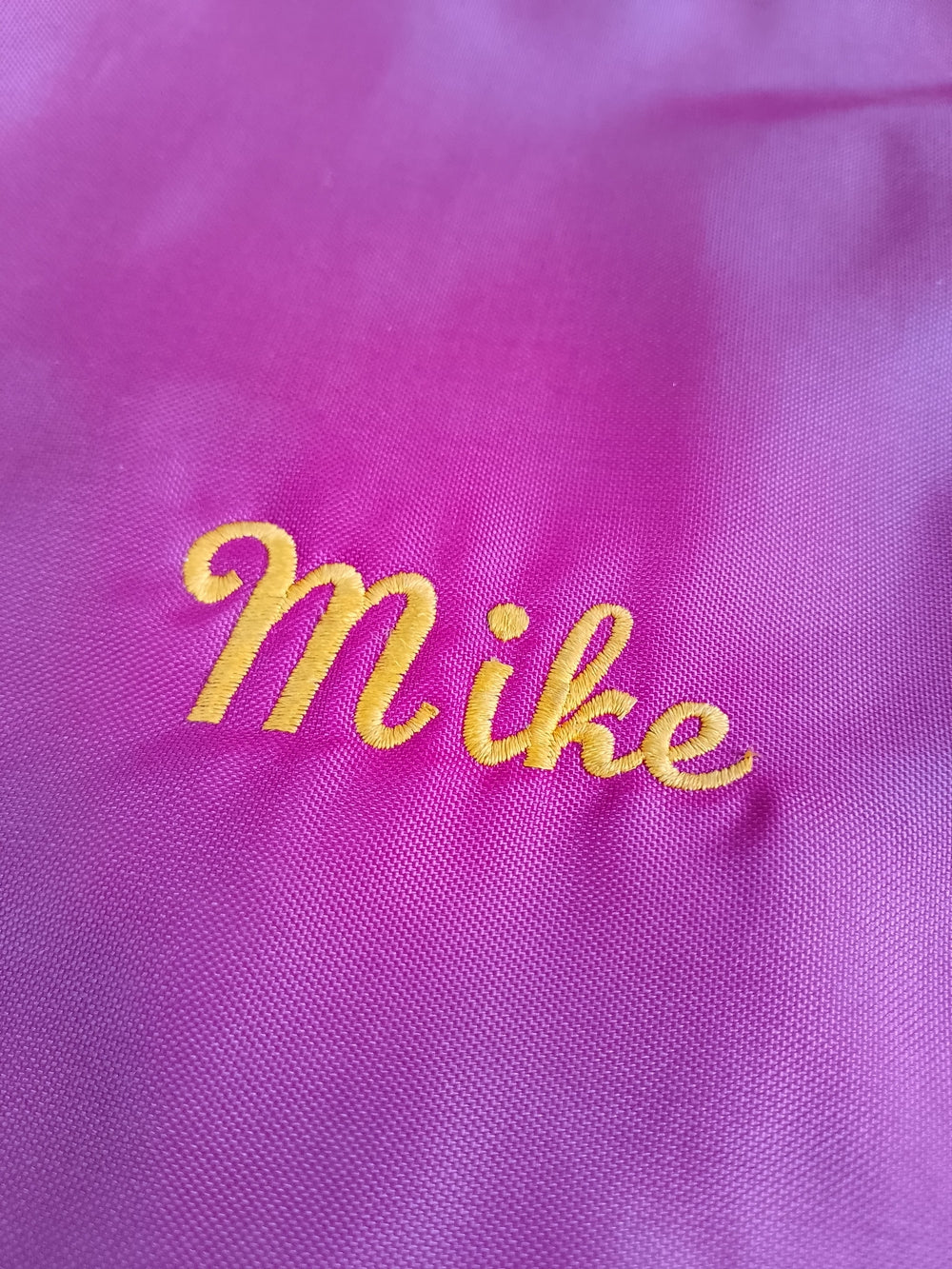 Vintage 90s MIKE Tinley Park Football Satin Jacket - Red with Gold Trim