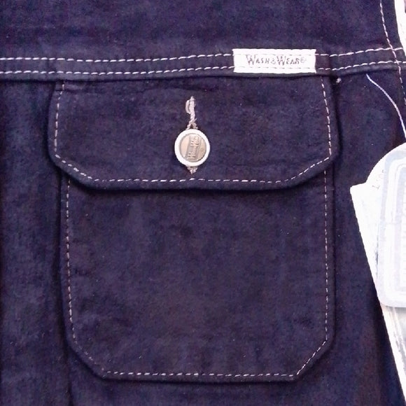 SKOTTS SUEDE WASH &amp; WEAR LEATHER BLACK VEST