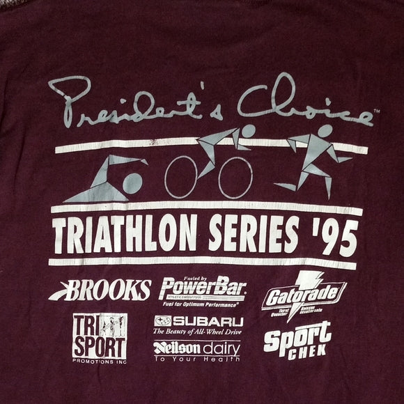 Vintage 1995 BROOKS WELLAND TRIATHALON Single Stitch T-Shirt