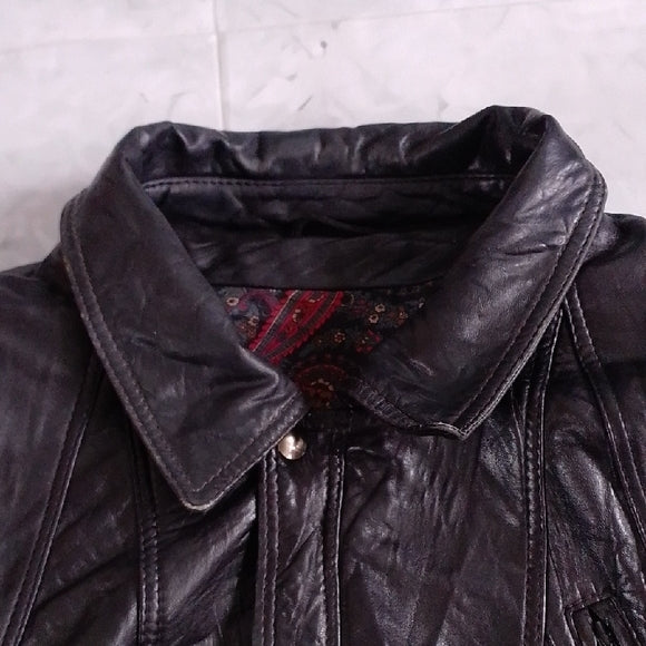 Vintage 80s Puffy Leather Jacket