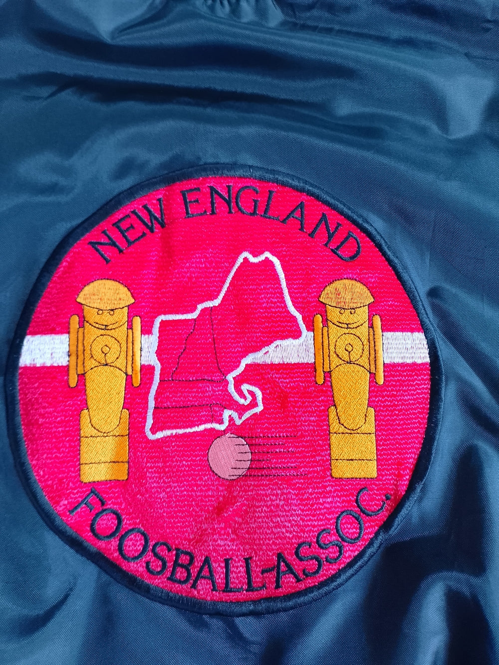 Vintage 90s NEW ENGLAND FOOTBALL ASSOCIATION Black Varsity Jacket