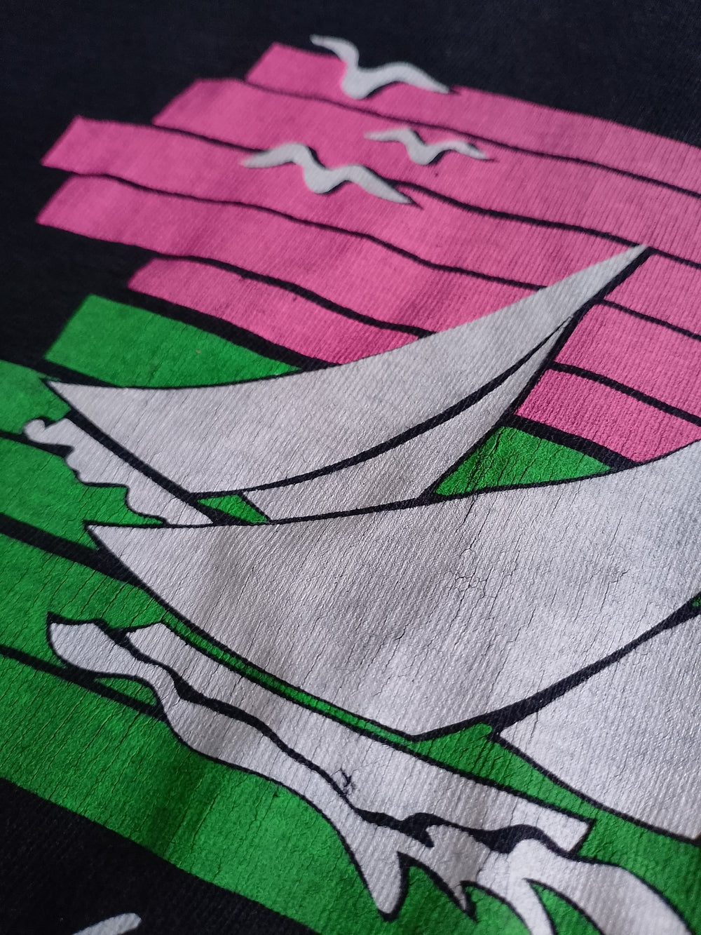 Vintage 90s South of the Border Black Crop Tourist Tee Single Stitch