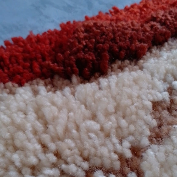 Vintage 1970s Full Moon Hanging Wall Latch Rug