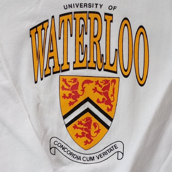 Vintage 90s University of Waterloo White Sweater Crewneck