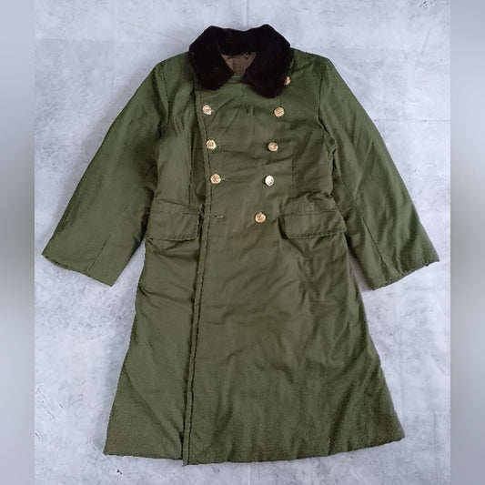 Vintage 60s-70s Chinese Extreme Cold Weather Double Breasted Military Overcoat