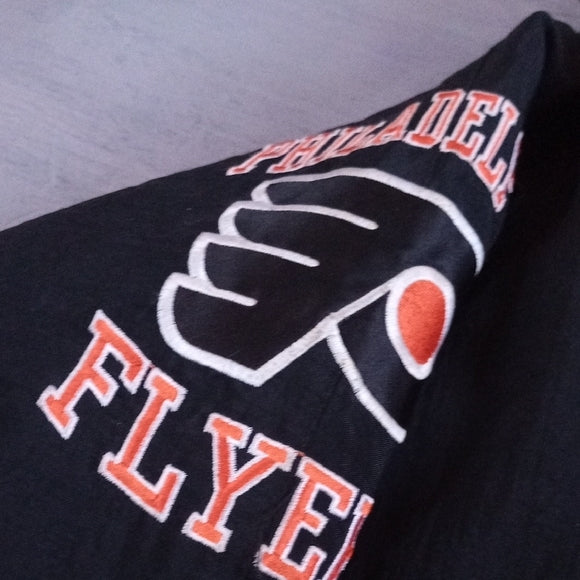 Vintage 90s Starter Philadelphia Flyers Black and Orange Jacket Full Zip