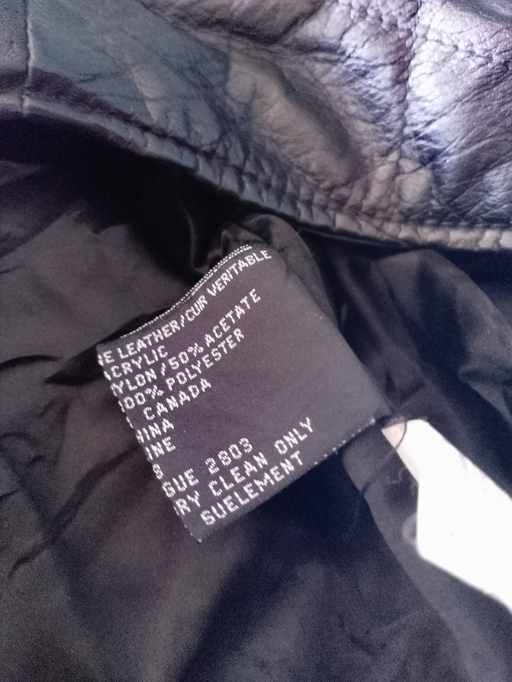 DANIER Black Leather Hooded Jacket with Faux Fur Trim