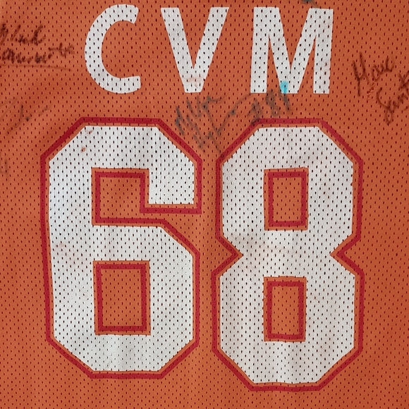 Vintage 1980s CVM Champion By Raven Knit Orange Jersey Cégep du Vieux Montréal