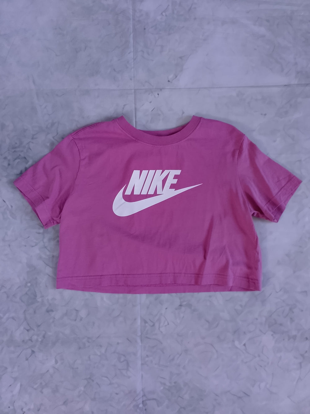 Nike Pink Logo Crop T-Shirt