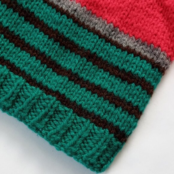 Vintage Kids Essential Knitted Striped V-Neck Sweater