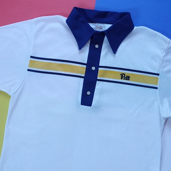 Vintage 1970s Pitt Russell Athletics Button-Up Polo Shirt Unisex