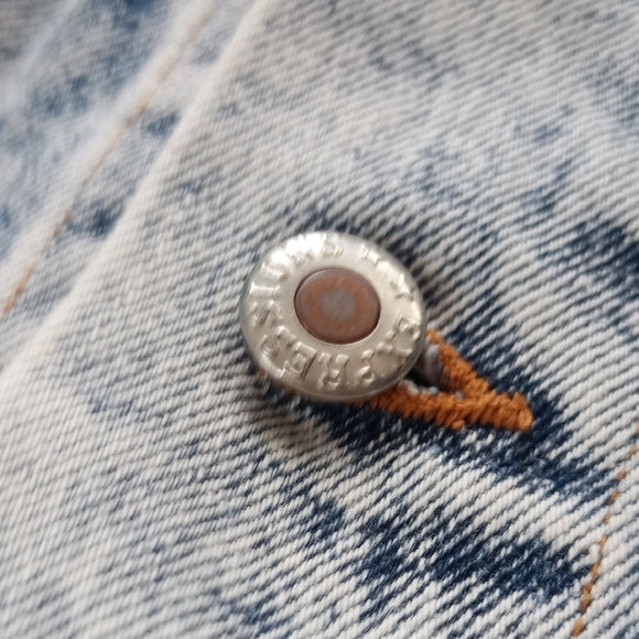 Vintage 1980s Acid Wash Denim Jacket UNISEX EXPRESSIONS UNISEX