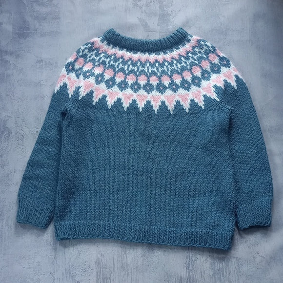 Vintage Nordic Hand Knitted Grandma Sweater