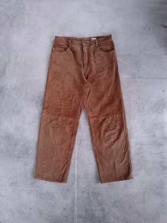 Vintage SKOTTS SUEDE Brown Leather Pants