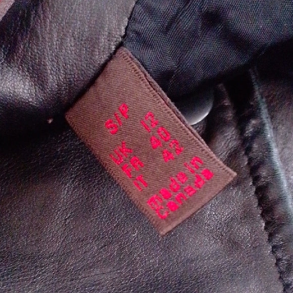 Vintage 90s Danier Classic Black Italian Leather Jacket