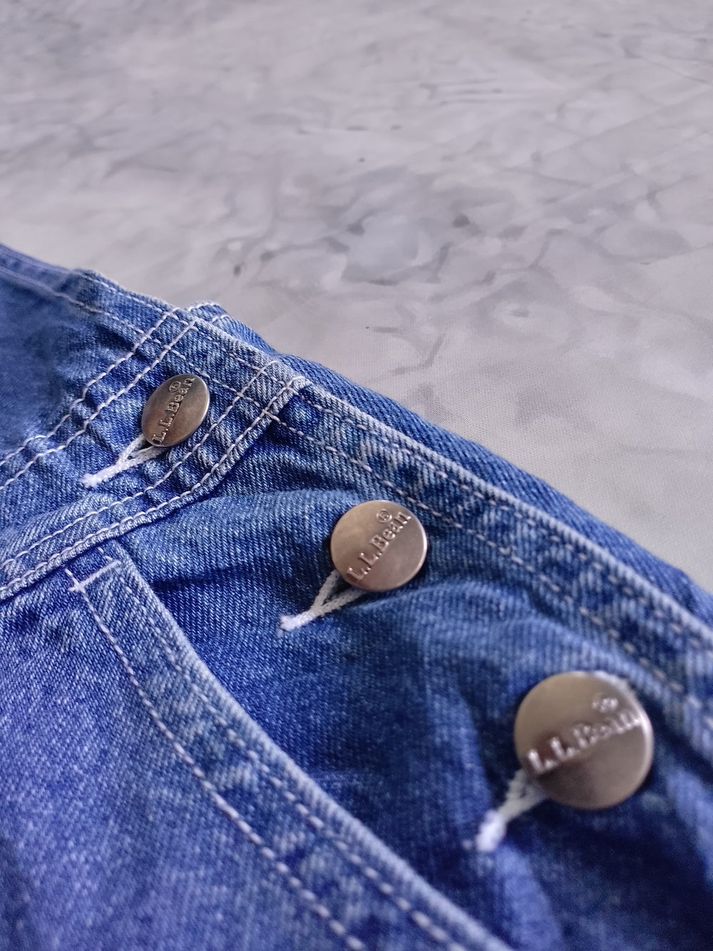 Vintage LLBEAN Blue Denim Overalls Casual Bib Jeans HONG KONG
