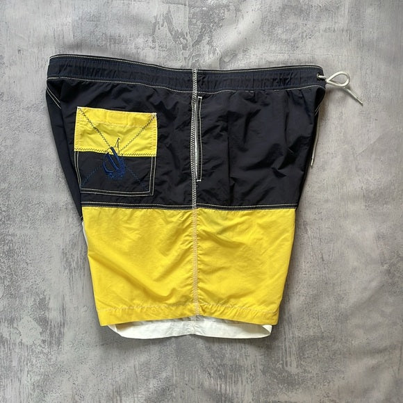 Nautica Yellow/Blue Colour Block NUS83 Shorts