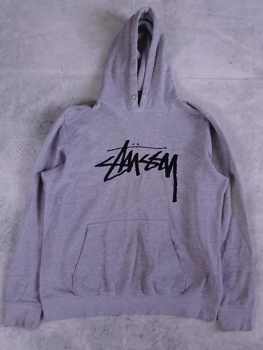 Stussy Embroidered Grey Hoodie