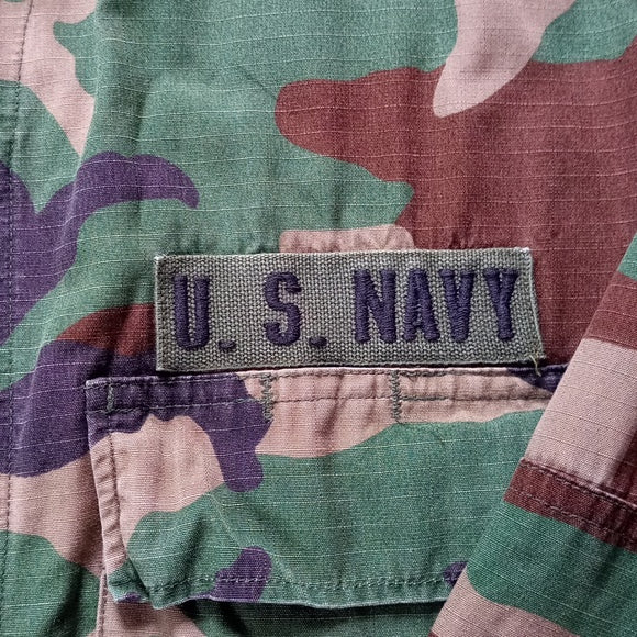 Vintage US Navy Camouflage Military Jacket AUGER DLA100-87-C-0613