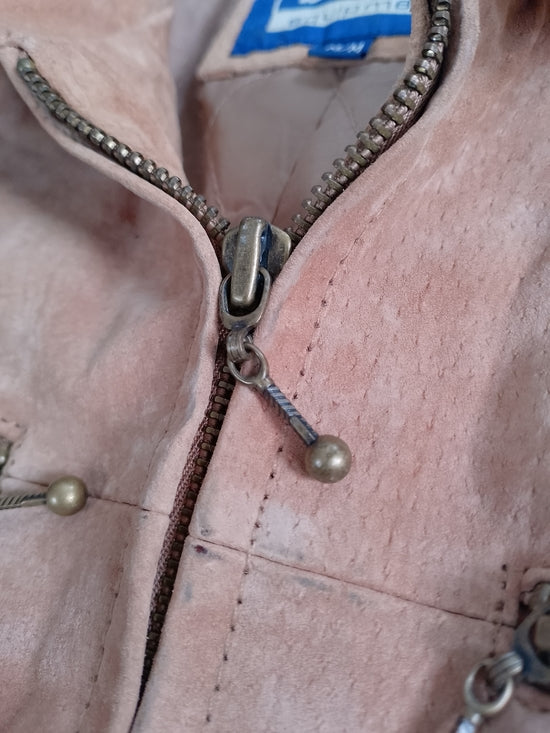 Vintage BUM Equipment Women's Tan Suede Zip Jacket