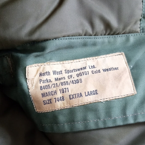 Original 1971 Dated Canadian Army ECW Parka Extreme Cold – Size XL